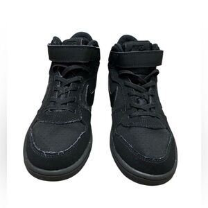 NIKE Court Borough Mid, 870026-001, Size 3Y US for kids, Black color